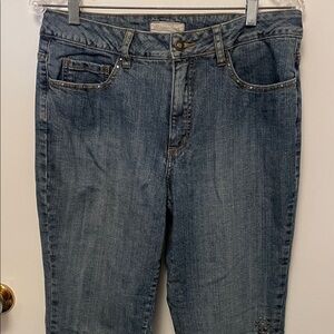Women’s Coldwater Creek Denim Jeans With Metal Rivet Details Size 12